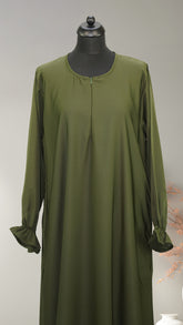 Classic Elastic Sleeve Abaya